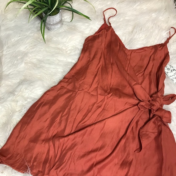 Honey belle tie knot dress rust - Picture 2 of 6